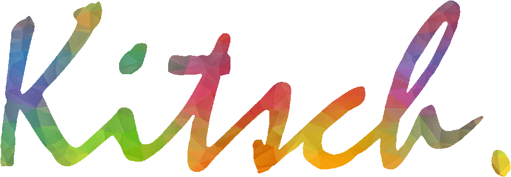 Farbiges Kitsch-Logo
